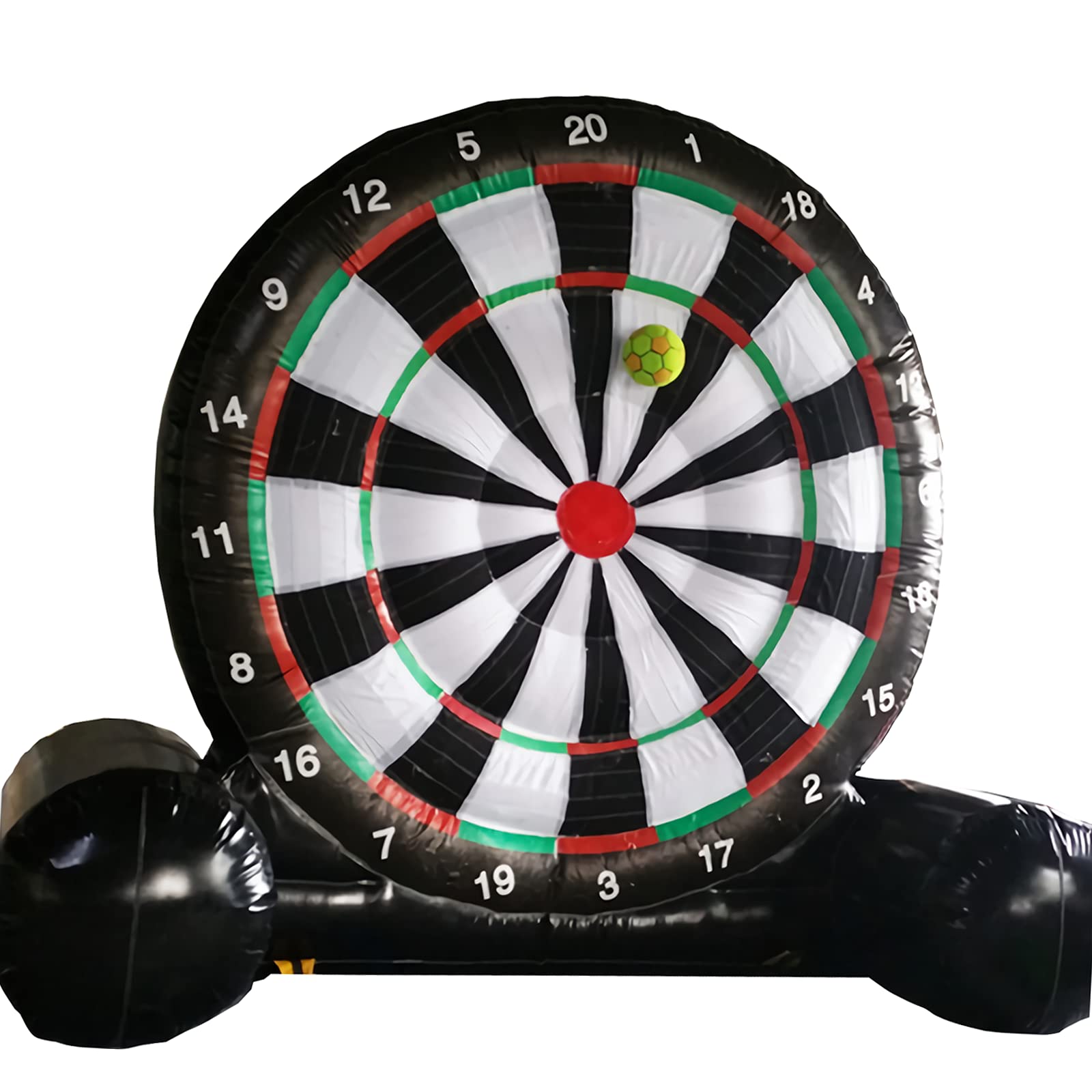 INTSUPERMAI Inflatable Soccer Darts Board 10ft/3m Inflatable Giant Dartboard with 6 PCS Inflatable Balls 110V Blower for Indoor Outdoor Sports Training Entertainment