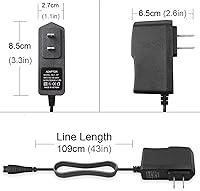 Vista 4 de Cargador adaptador de pared AC/DC de 4.8 V compatible con afeitadora ES-RT77 ES-RT77-S fuente de alimentación de alimentación fuente de alimentación