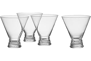 Mikasa Craft Cocktail: Set of 4 Stemless Martini Glasses