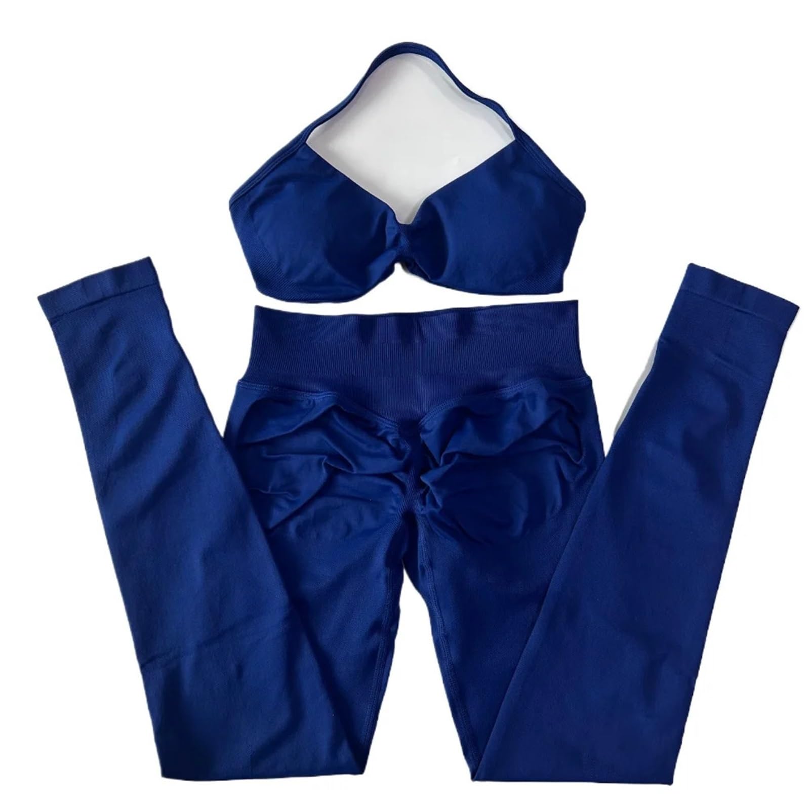 Sport Set Damen 2-teiliges Set mit Riemchen-Yoga-BH, Sport-Top, Workout-Leggings-Set, nahtloses Fitnessstudio-Set, Fitness-Kleidung, Outfit(Color 26,M)