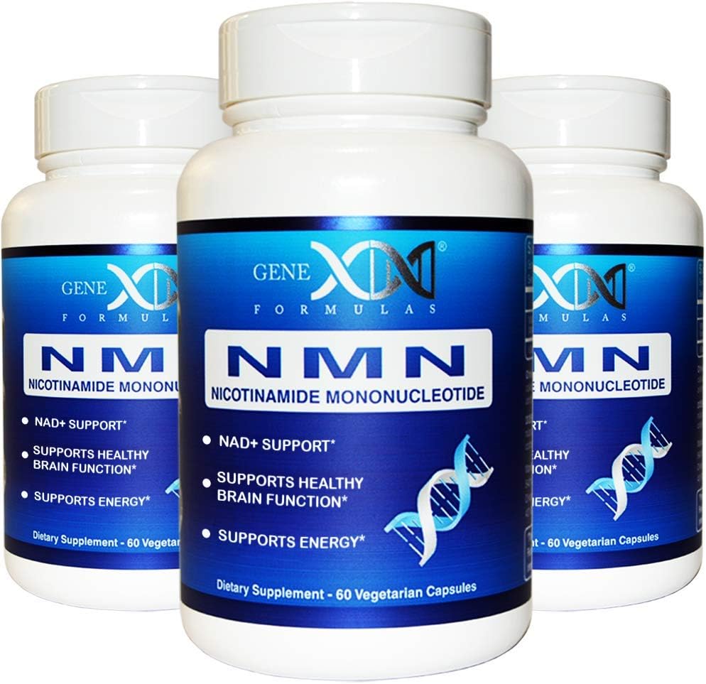 Genex Formulas NMN Supplement 250mg (3 Pack) - 99% Pure Shelf Stabilized Capsules for Increasing NAD Levels, DNA Repair, & Healthy Aging, GMP Certified, 90 Day Supply