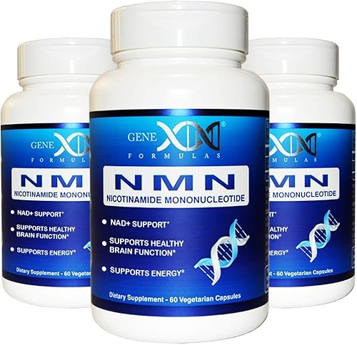 Genex Formulas NMN Supplement 250mg (3 Pack) - 99% Pure Shelf Stabilized Capsules for Increasing NAD Levels, DNA Repair, & Healthy Aging, GMP