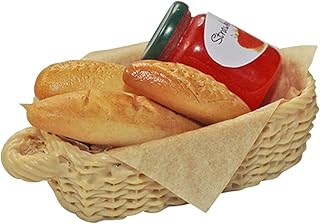 Hellery 1:12 miniaturowy słodki mini dżemy, mały zestaw koszyków na pieczywo, domek dla lalek, słodki zestaw małych koszyków na pieczywo