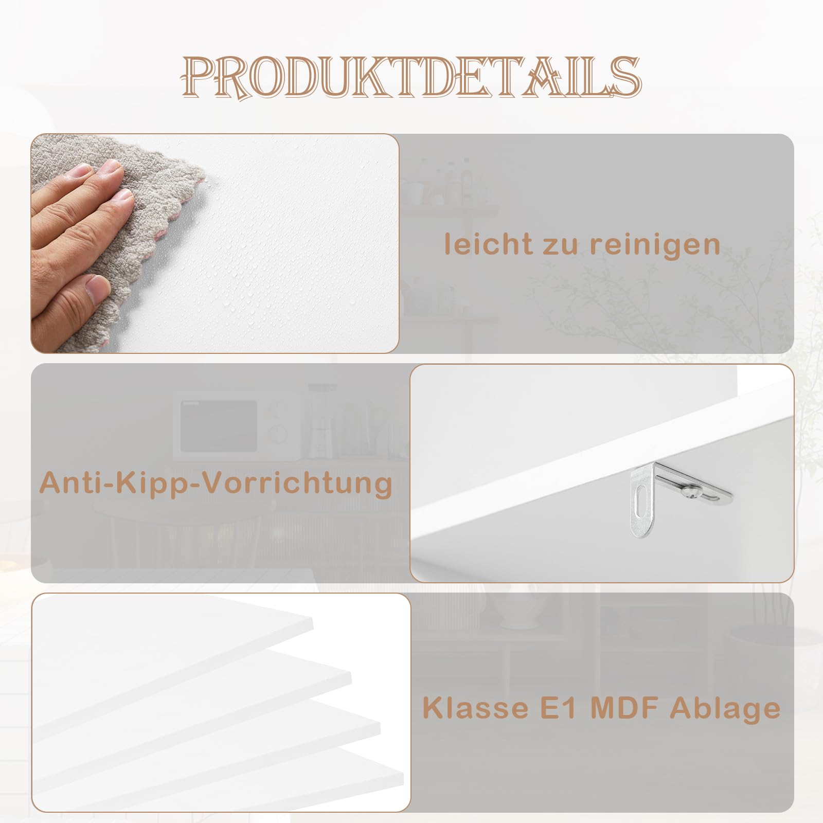 WOLTU weißes Regal für Buch Spielzeug, Bücherregal mit 10 Fächern, Schrank für Wohnzimmer Schlafzimmer, Raumteil aus Holzewerkstoff, Würfelregal Stufenregal 136x29x136 cm RGB44ws