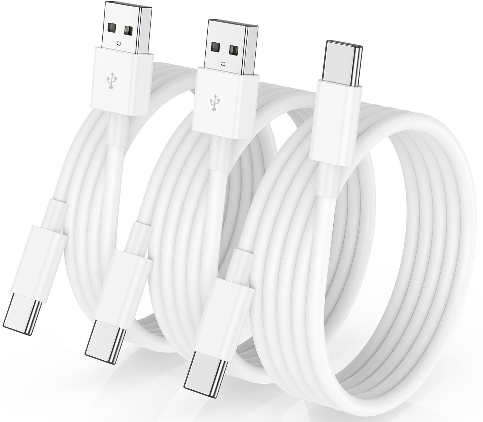 [3-Pack,MFi Certified] USB A to USB C Carplay Cable for iPhone 16 15 Pro Max,3FT+6FT Car Charger Type C Fast Charging Cord for iPhone 16 15 Pro Max Plus, iPad Pro 13/12.9/11, iPad Air/Mini-White