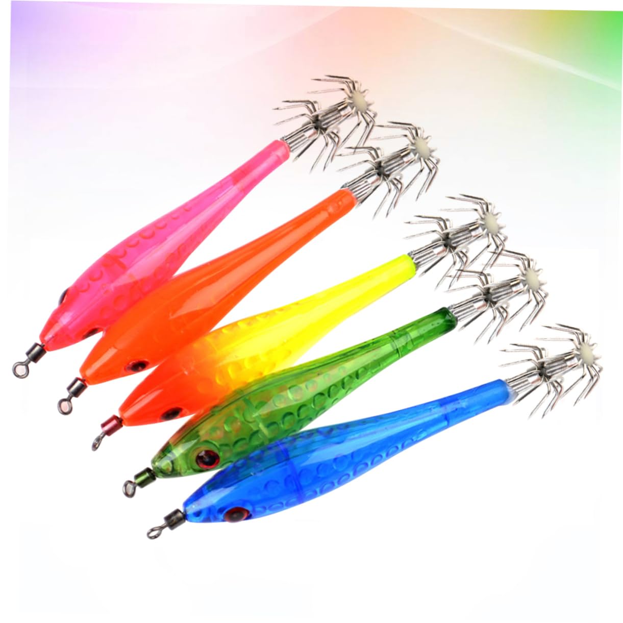 WOONEKY 3 Set di Esche Artificiali con Misti Luminosi Notturni per La Pesca in Acqua Dolce 5 Pezzi*3