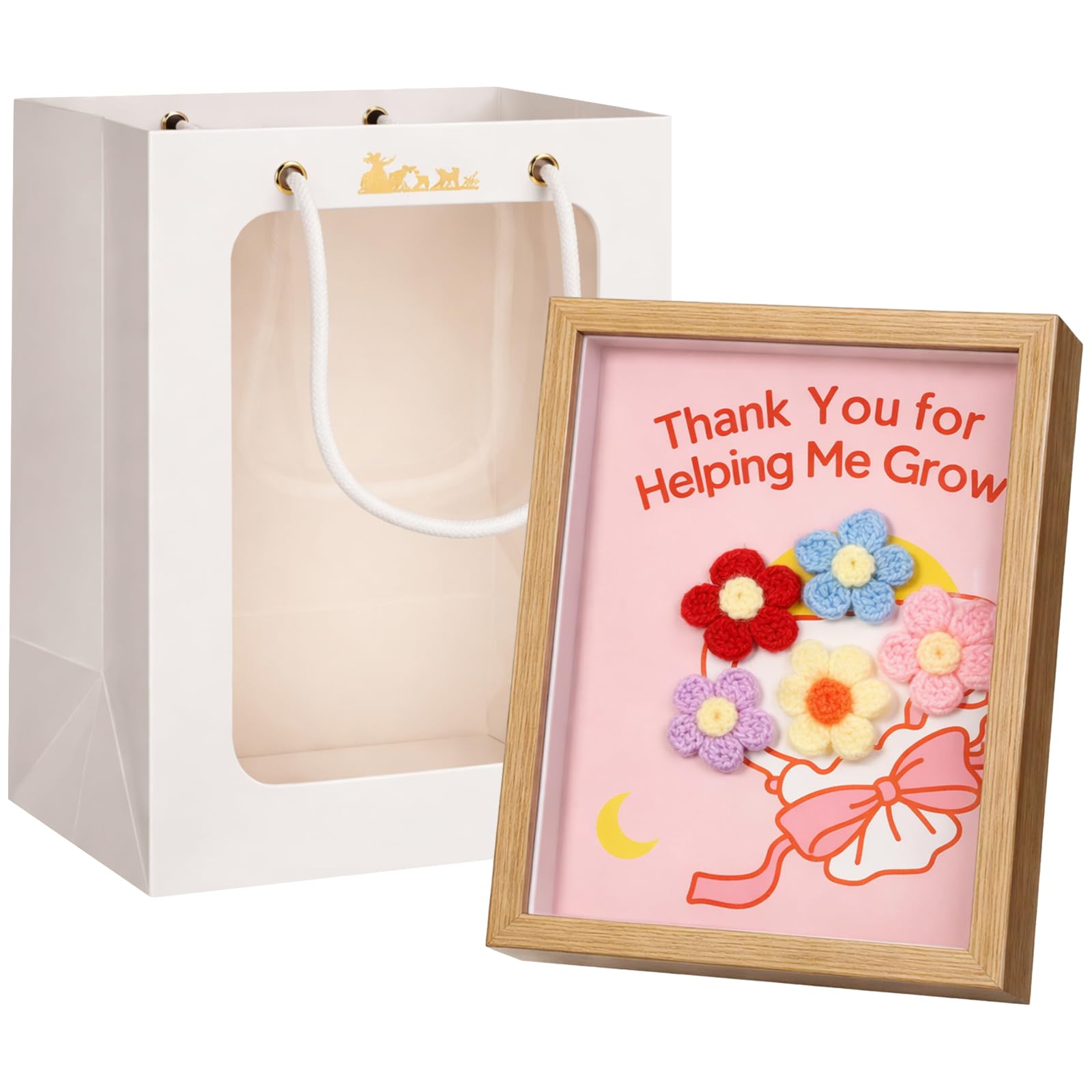 Regalo del día del profesor para mujeres con mensaje gracias por ayudarme a crecer