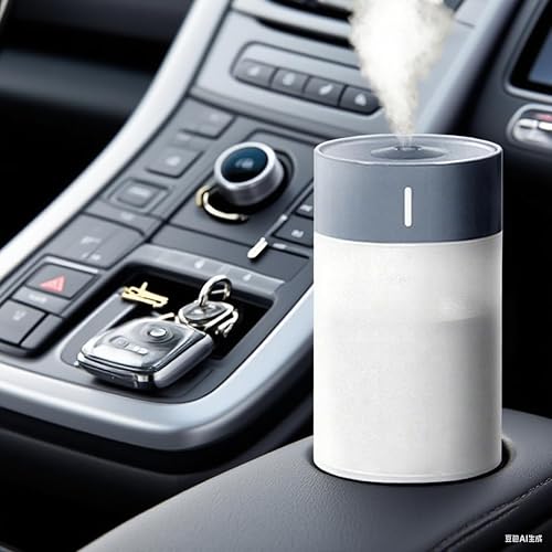 Miniatura 5 de Humidificador de escritorio con niebla fría, diseño compacto, blanco y gris