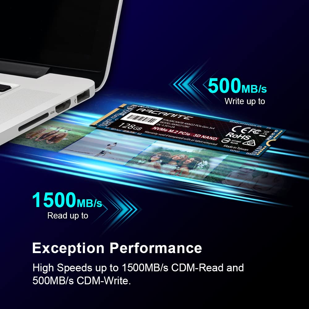 Amazon | ARCANITE SSD 128GB PCIe Gen 3.0 ×4 NVMe 内蔵M.2