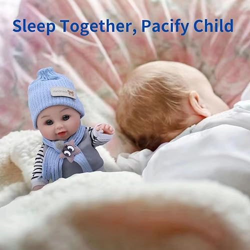 Miniatura 4 de LUXARS Aprilmusic - Muñecas de bebé de la vida real de 10 pulgadas con accesorios, para niños y niñas, muñeca realista, juguetes suaves para regalo