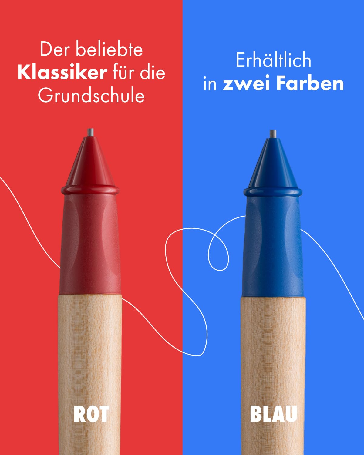 Lamy abc - Set per imparare a scrivere, in confezione regalo, 1 penna stilografica per bambini con pennino fine e 1 matita, impugnatura antiscivolo, cappuccio e cubo in plastica