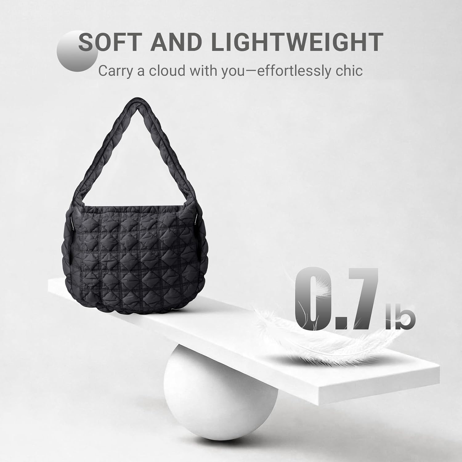 Quilted Crossbody Bags for Women Puffer Tote Bag, Puffy Hobo Bag Carryall Bubble Handbags Large Purse - Image 5