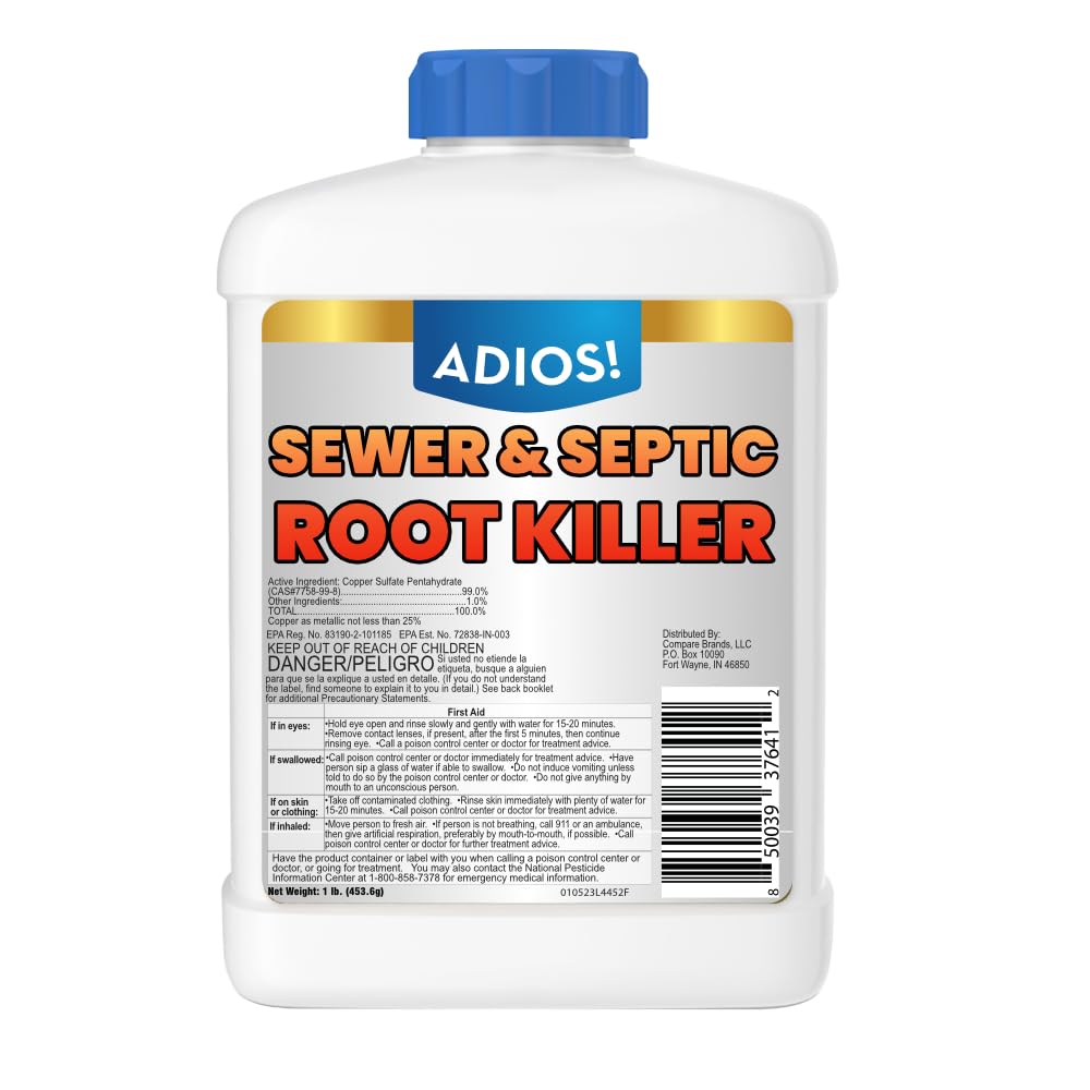 Buy Adios! Copper Sule Root Killer for Trees and Shrubs, Protects Sewer