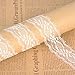 Whaline Assorted Pattern White Lace Trim Ribbon Cream Vintage for Sewing and Bridal Wedding Scalloped Decorations, DIY Handicrafts, Bouquet and Gift Packaging Design,33 Yards