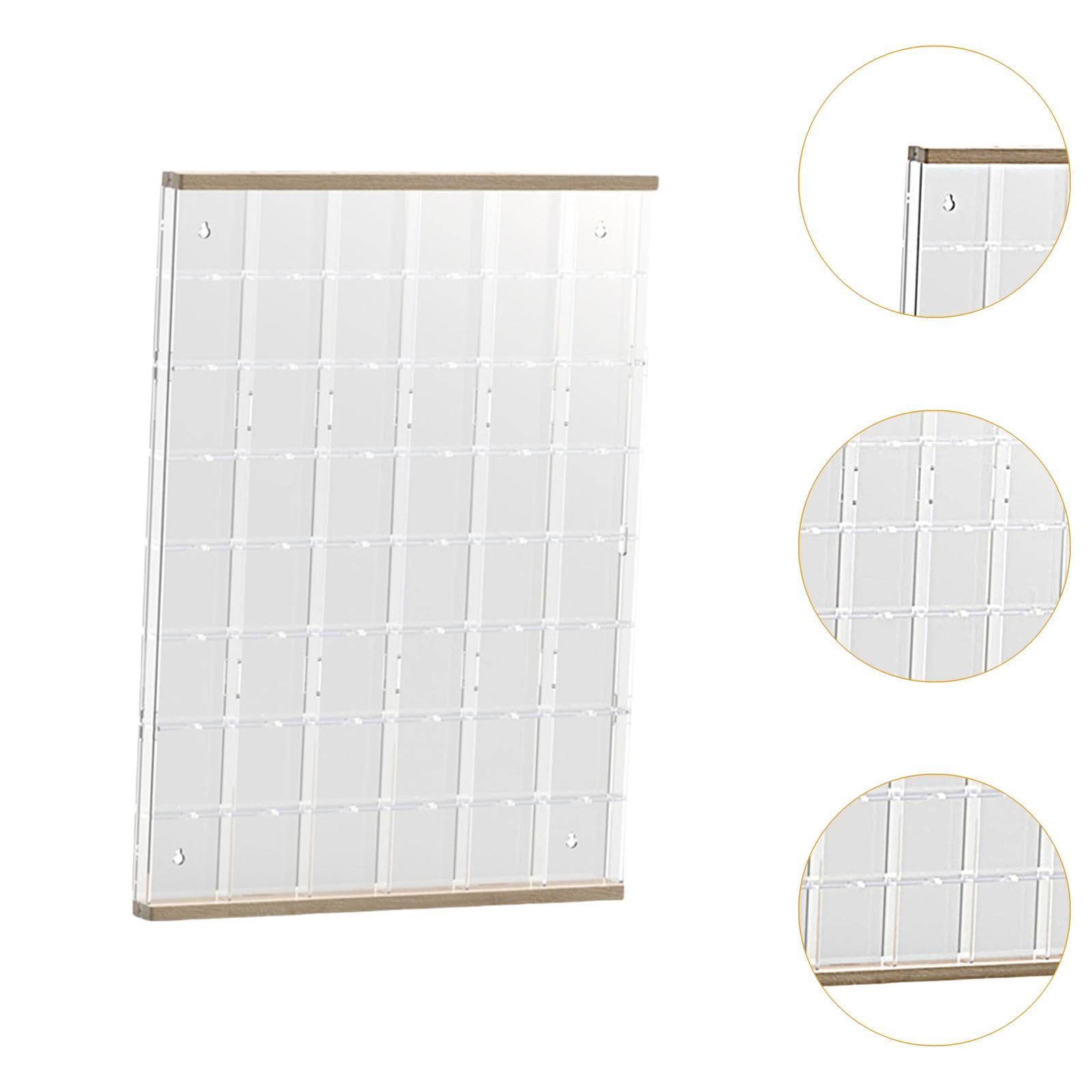Badges Display Box Acryl Sammlerbox Pins Brotdose Organizer Holz Aufbewahrungsbox Staubschutz Funktion für Pins Broschen Medaillen Sammlung Heimdekora