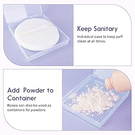 WSYUB Powder Puff, 4.33 Powder Puff for Body Powder,Large Body Powder Puff,Body Powder Puff and Container