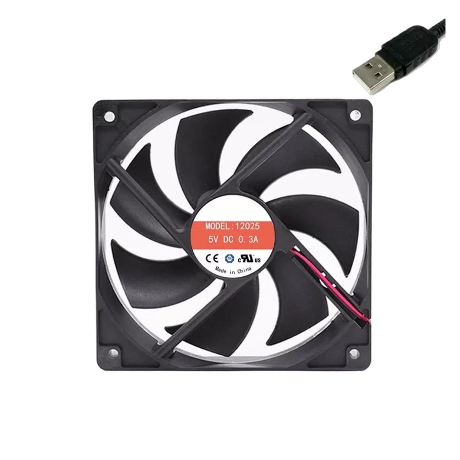 YMUGUEGH Axial fan 120x120x25mm 120mm 12025 5V 12V 24V server cooling fan(5V 2-wire)