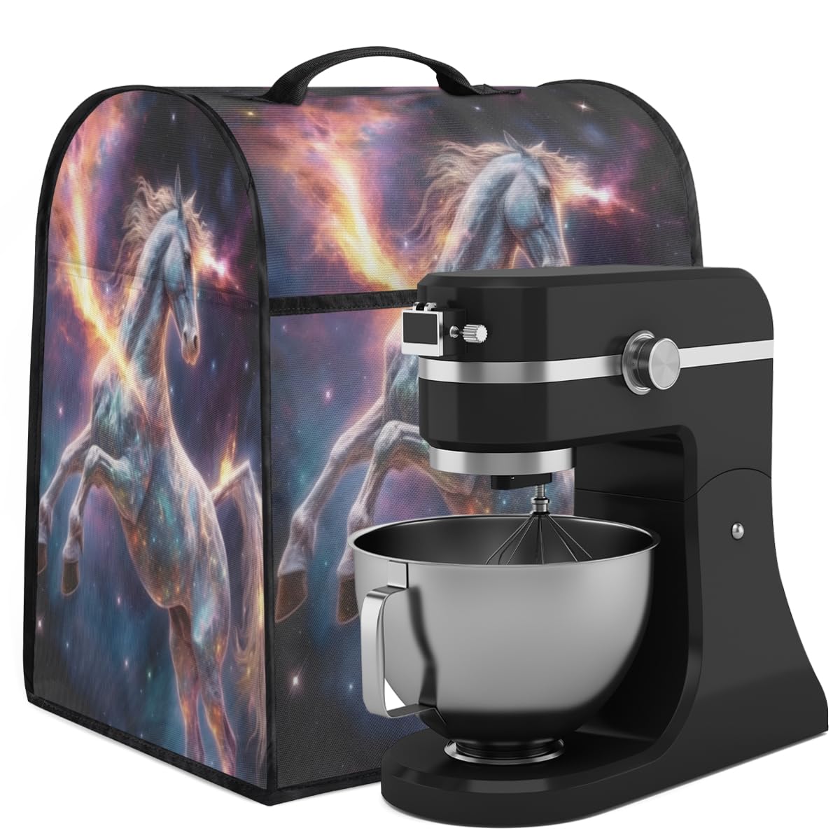 Coffee Maker Cover Galaxy Unicorn Kitchen Appliance Covers Small Appliance Covers Blender Cover Juicer Cover Dust Covers for Kitchen Appliances with Top Handle and Pockets,Washable,C555