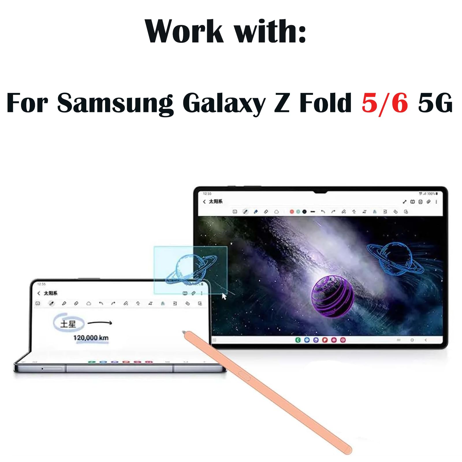 S ペン Galaxy Z Fold6 / Fold5 Edition Amazon.com: Befzygwk Galaxy Z Fold 6 / Fold 5 S Pen Fold