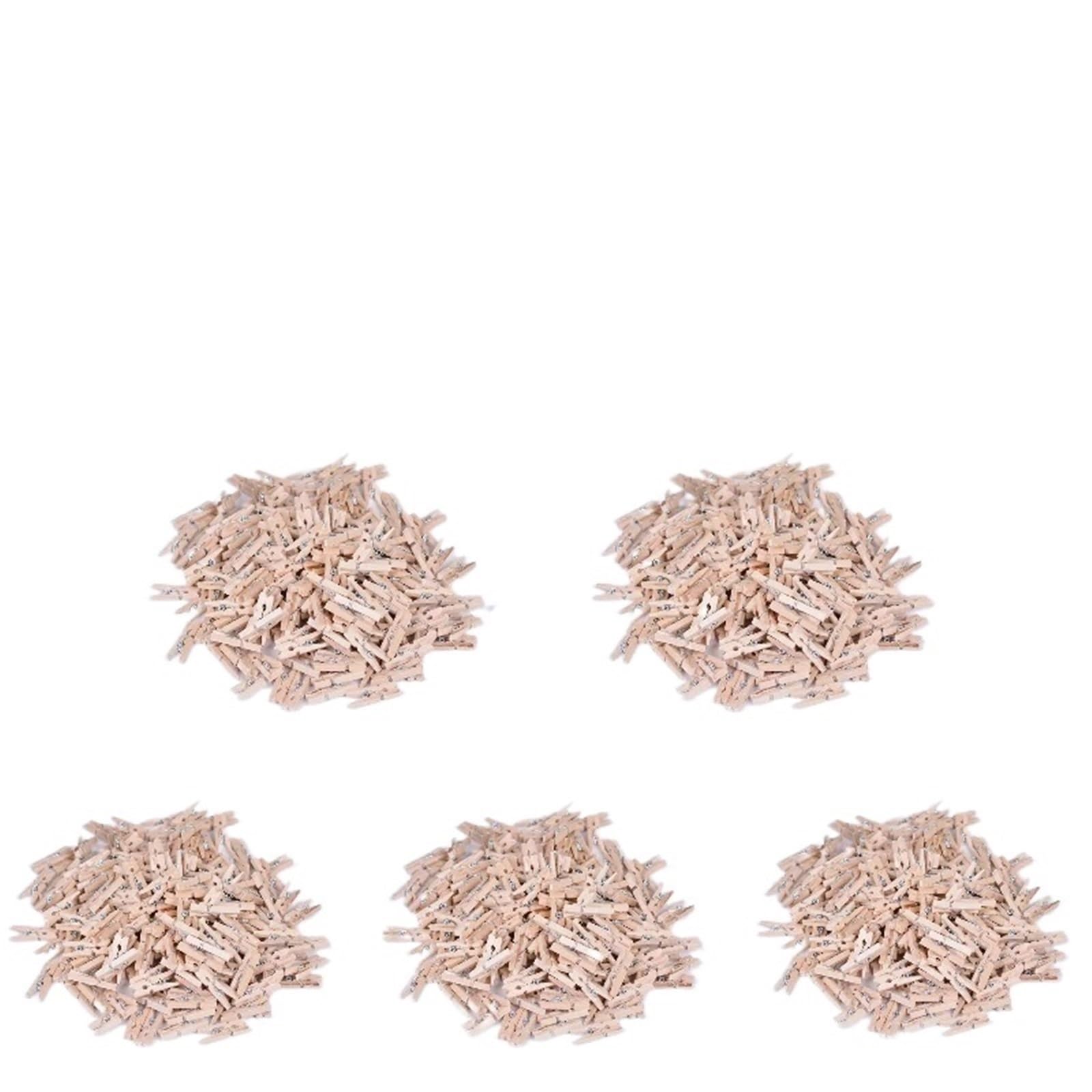 200-500Pcs Mini Wooden Clothespin Clothes Folder Wedding Party Clip For Colthes(0.4x0.7x2.5cm 500pcs)