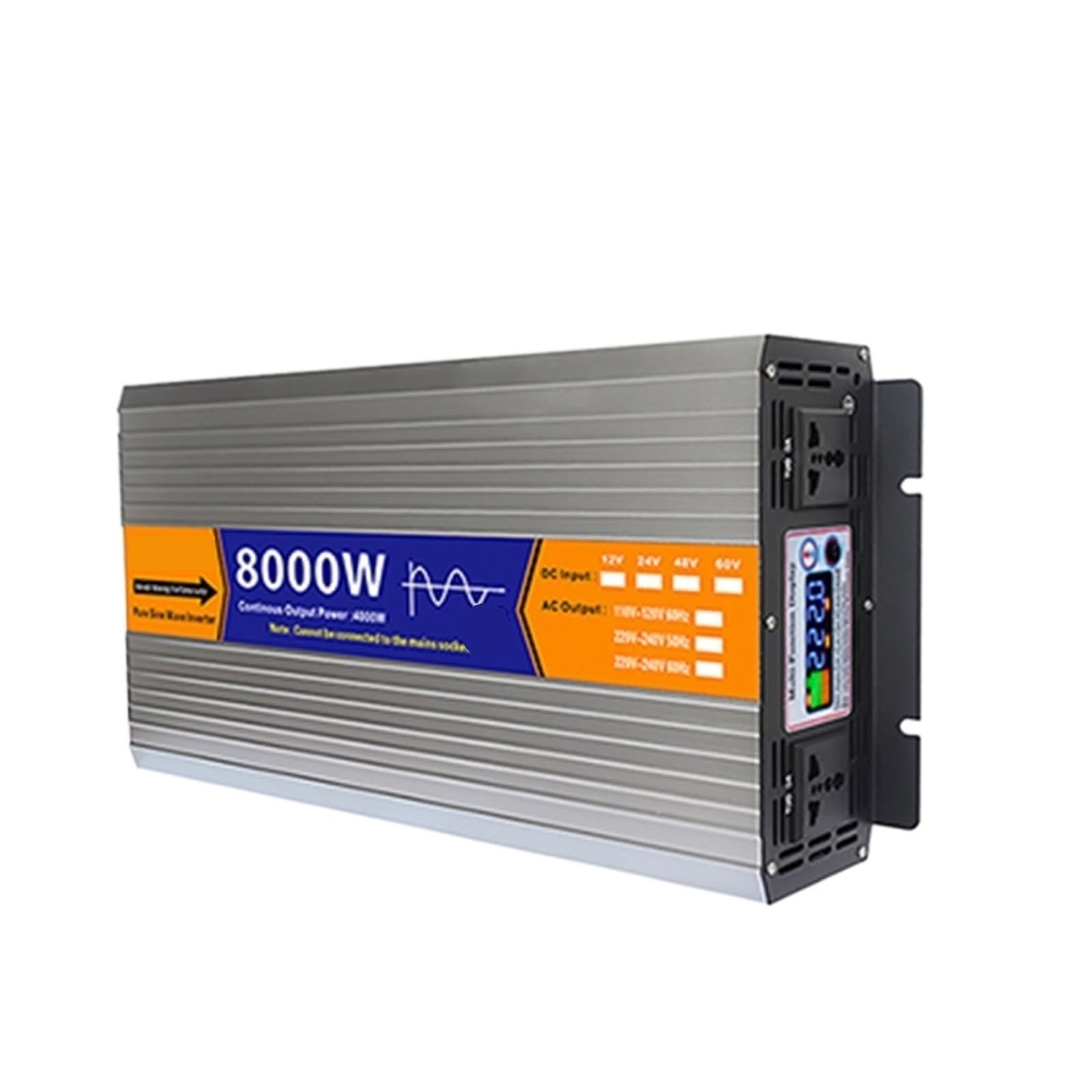 Falownik mocy Pure Sine Save Inverter 8000W 6000W DC 12V/24V do AC transformator napięcia konwerter zasilania falownik solarny LED(8000W,24V)