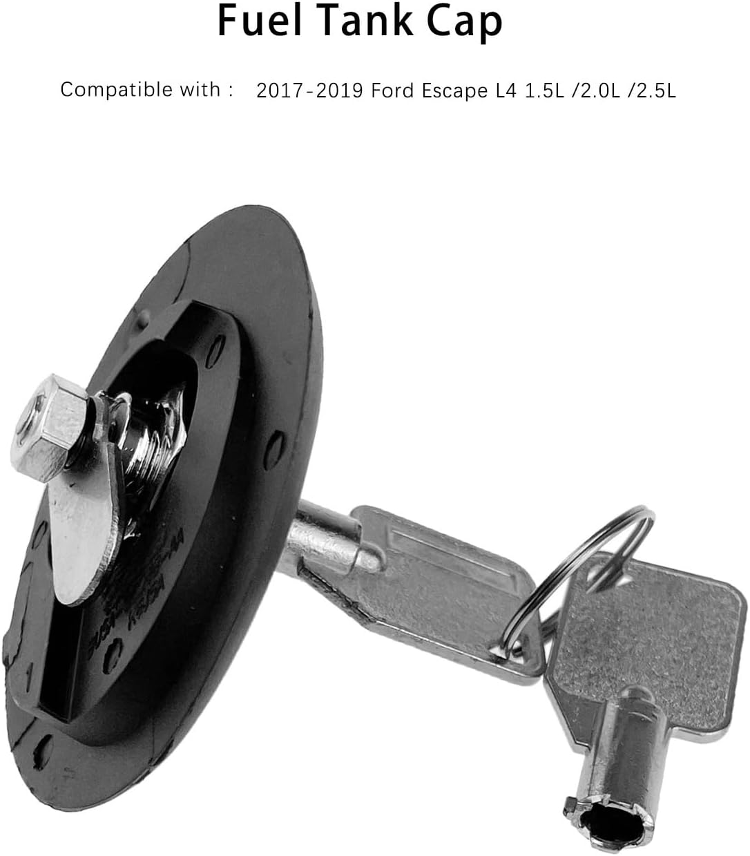 FANLIDE Fuel Tank Cap Compatible with 2017 2018 2019 Ford Escape, Locking Fuel Door Gas Cap Replace# MGC914 BU5Z-9C268-A