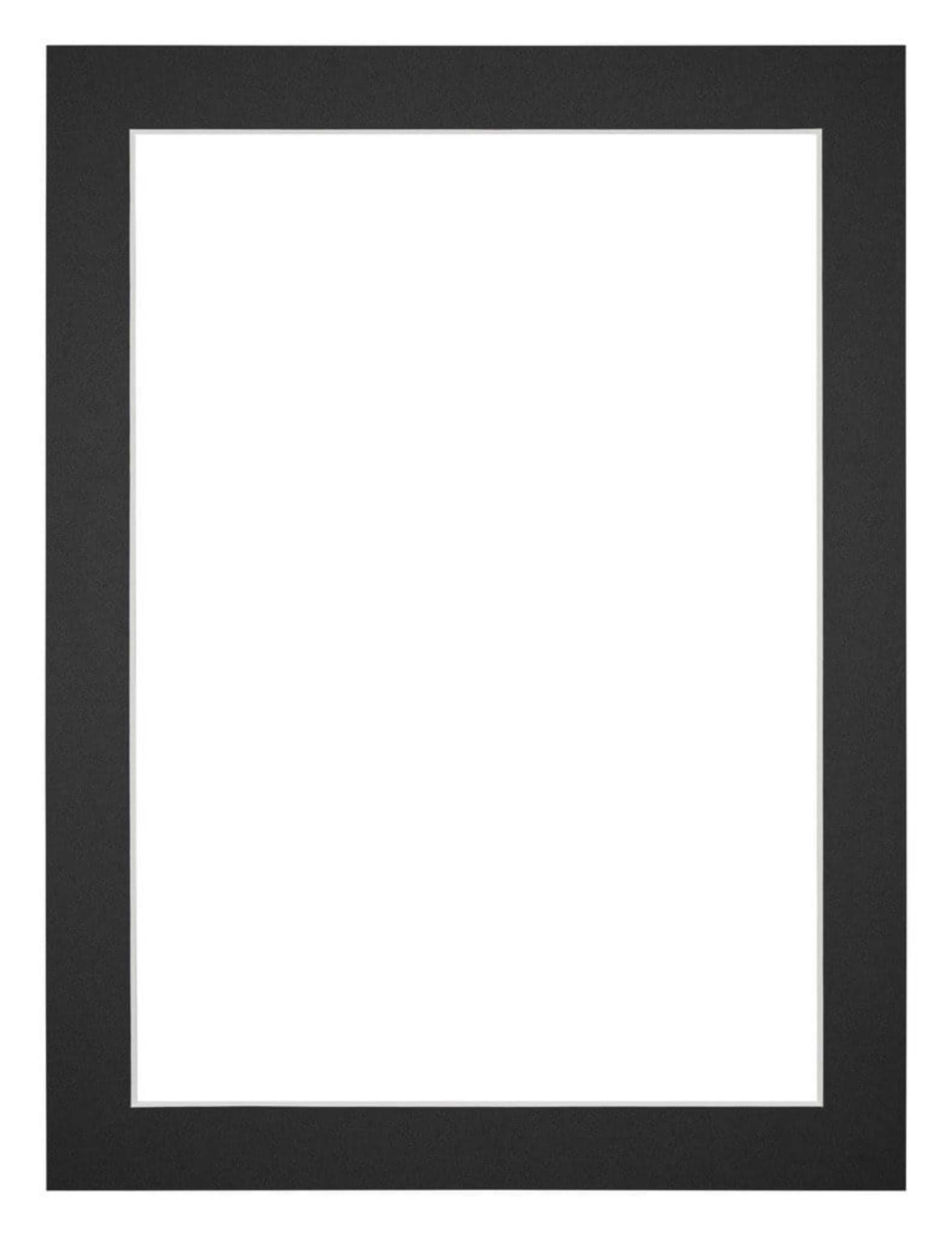 yd. Passepartout 60x80 cm für Fotogröße 55x75 - Schwarz - Museumkarton - Außenmaße 60x80 cm - Innengröße 55x75 cm