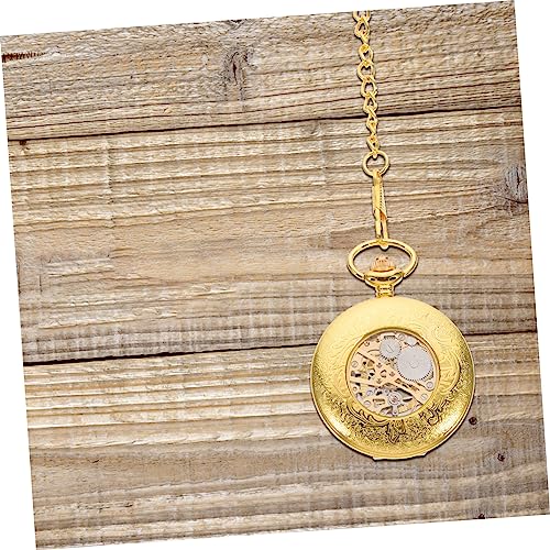 UKCOCO Relógio De Bolso Mecânico Relógio De Bolso Digital Dourado Steampunk Relógio Mecânico Retrô C