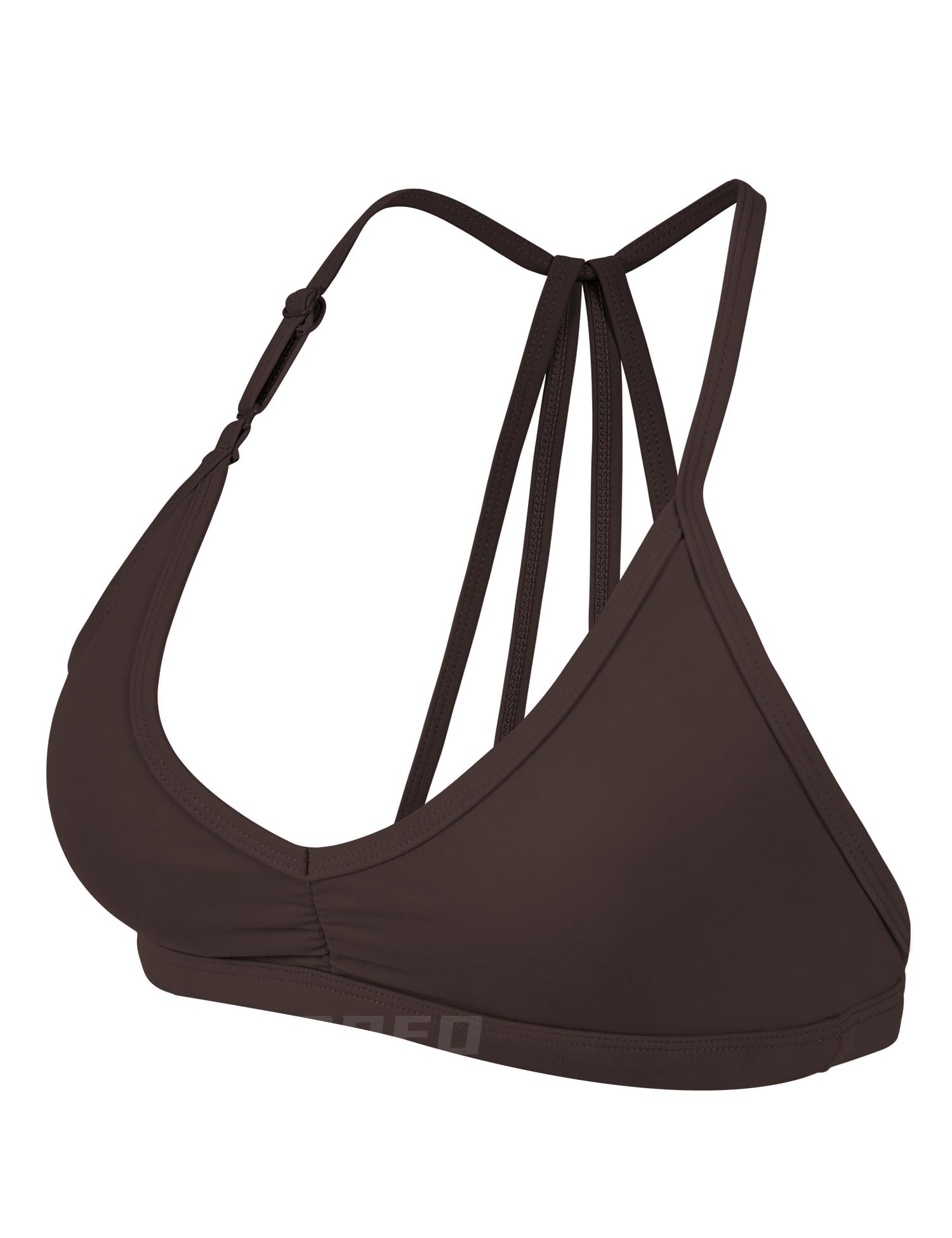 YEOREO Workout Sports Bras for Women Padded Strappy Open Back Gym Bra Light Impact Criss Cross Yoga Crop Top
