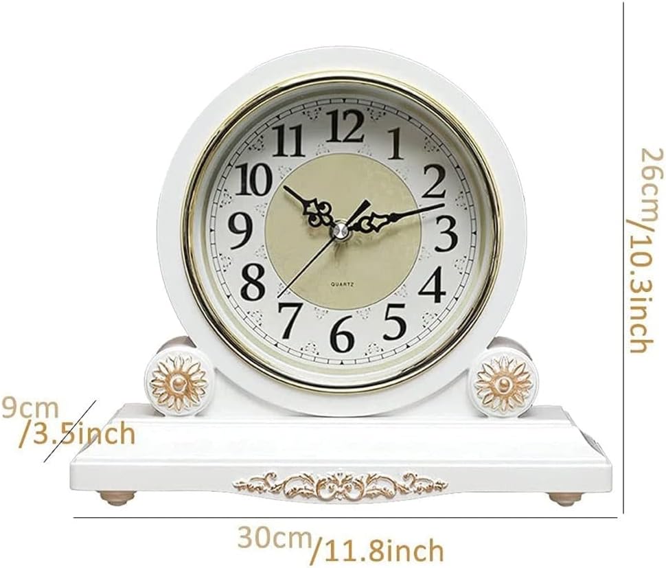 Retro Standing Clock Mantle Clock, Wooden Mantel Clocks for Living Room Décor - Silent, Fireplace Mantel, Office Desk Shelf & Home Décor Gift,