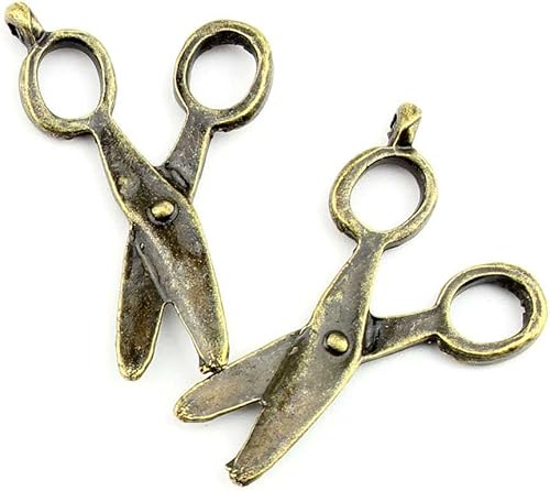 Joyas conclusiones encantos de bronce antiguo fl1577Tijeras Craft Lots Reparación Suministros
