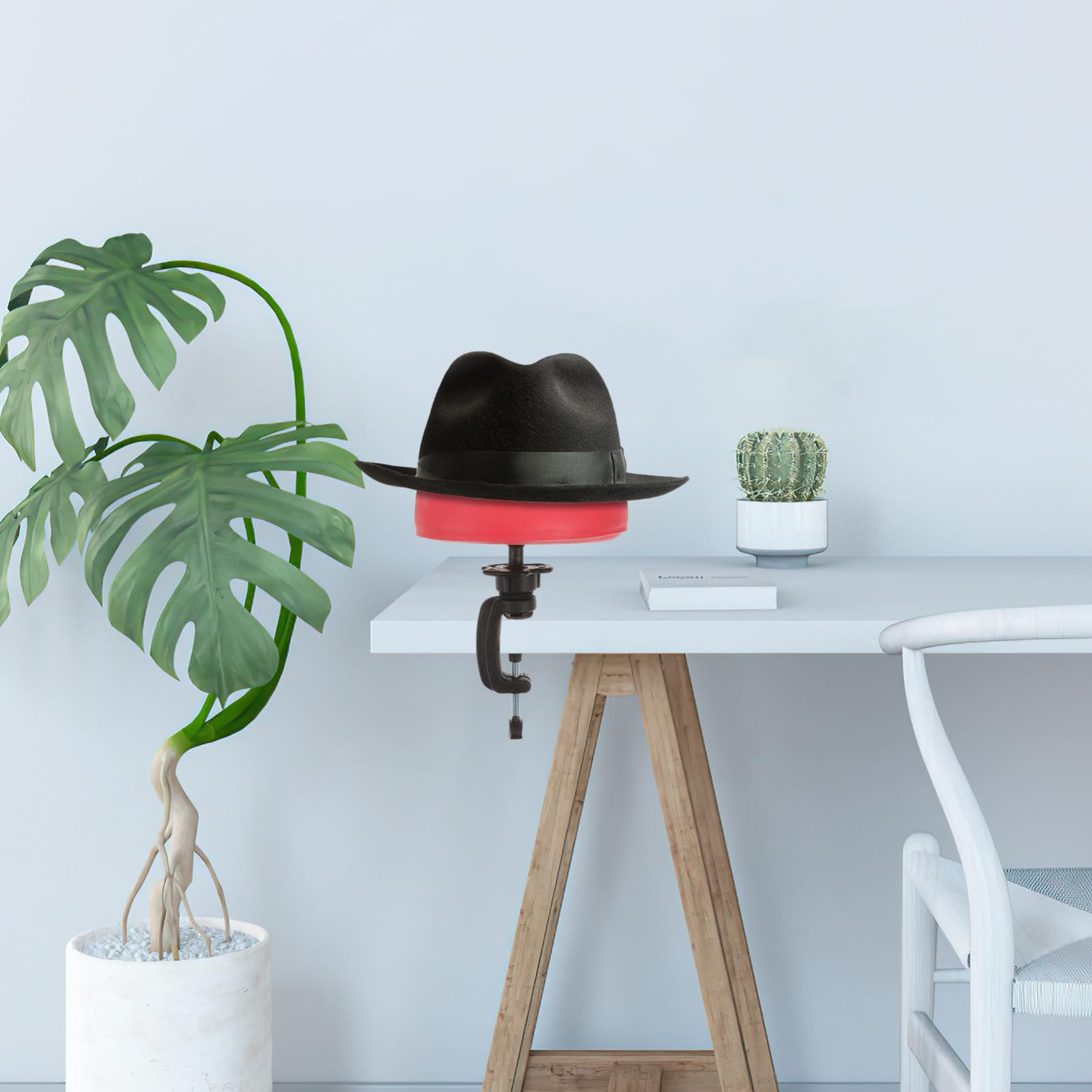 Manichino Set Completo per Parrucche con Supporto in Gomma e Plastica Professionale con Morsetto da Tavolo per Saloni per Esporre Parrucche e Cappelli