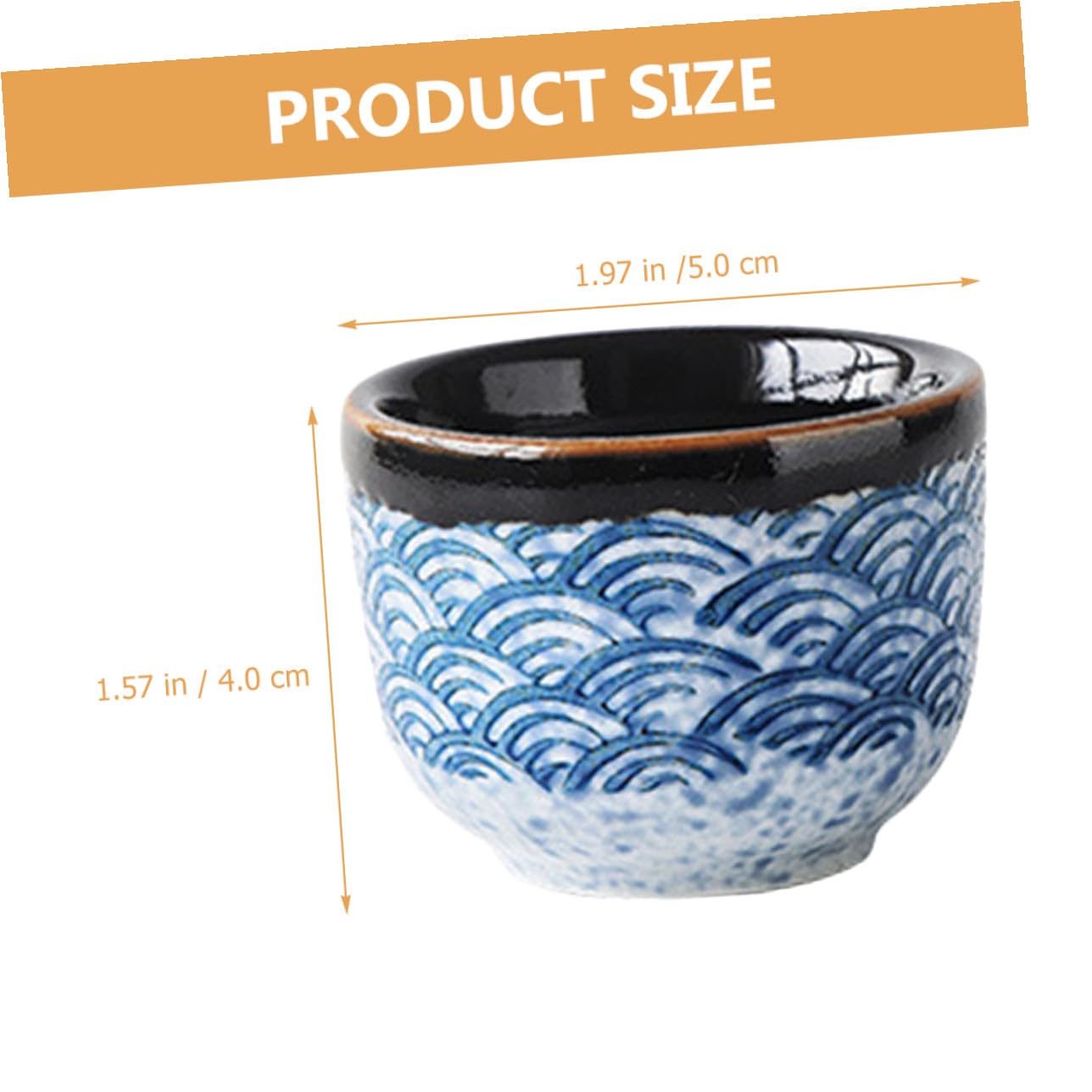 Lot de 6 Tasses à Thé Japonaises en Céramique au Design Simple et Rond, Multi-fonctionnelles et Sûres, Maison Bureau