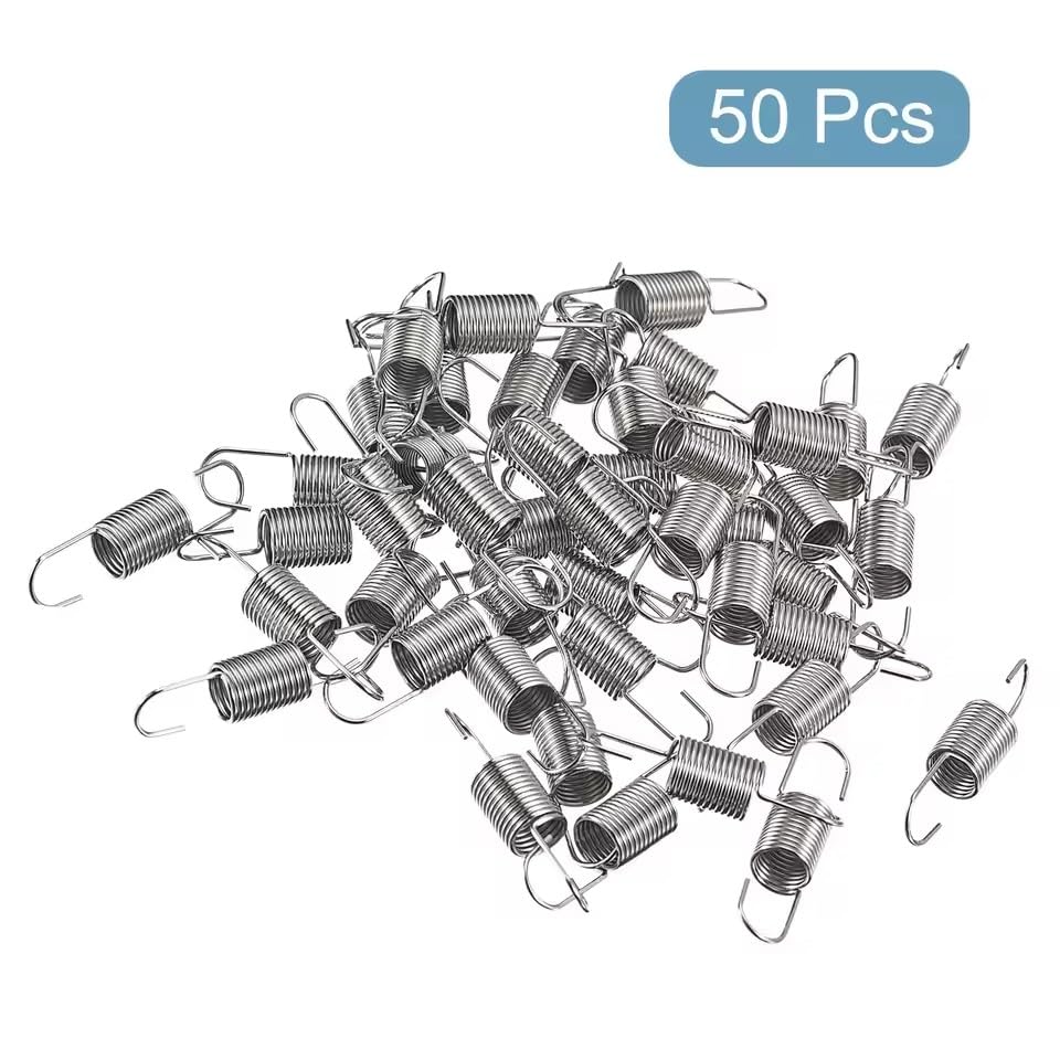 50 piezas resortes de tensión con gancho doble de acero para resortes de alambre de resorte diámetro 0.7 mm diámetro exterior 7 mm miniatura 3