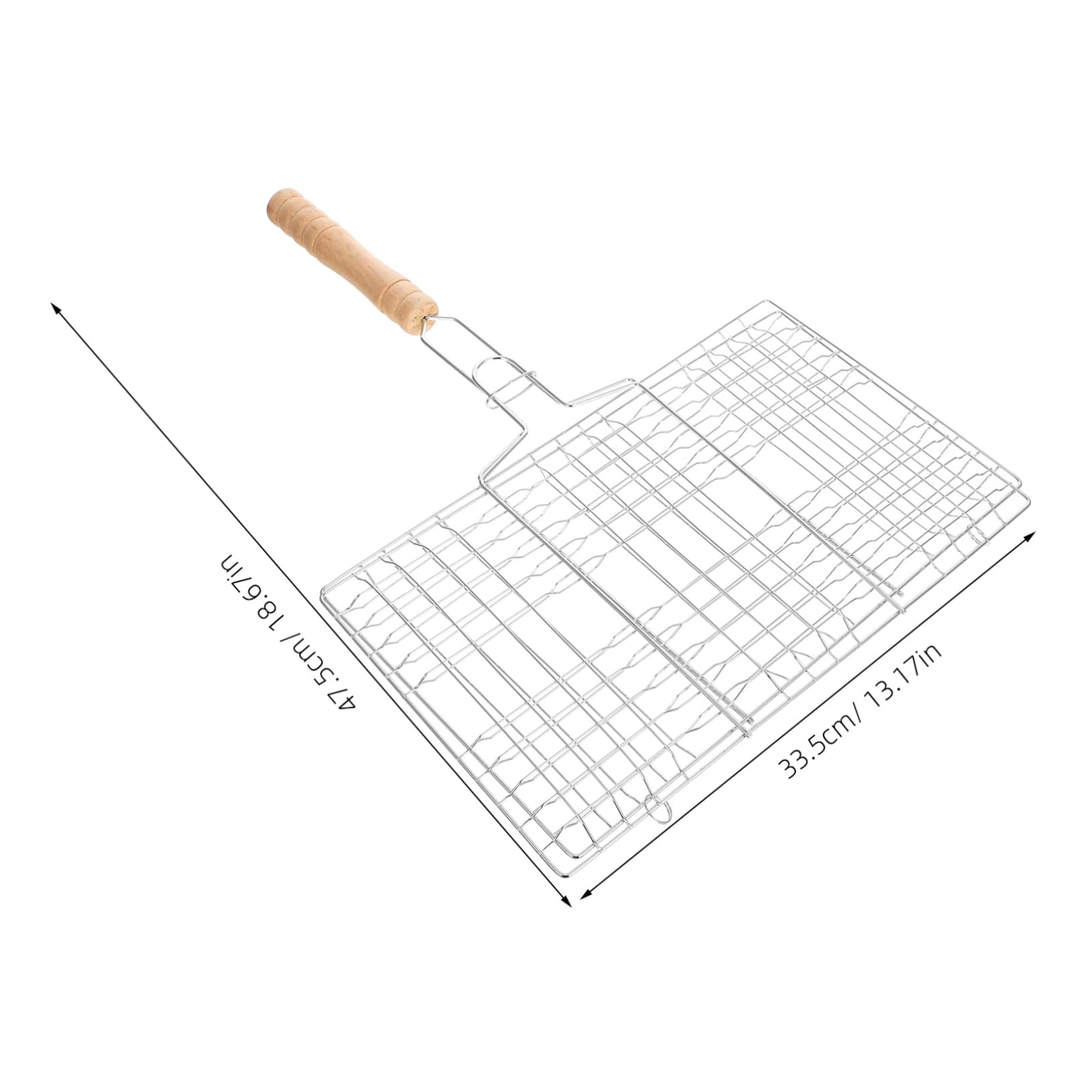 Mipcase Large Grilling Utensils for Fish Meat and Vegetables Bbq Accessories for Camping and Picnics with Reinforced Grip and Easy Clean Design
