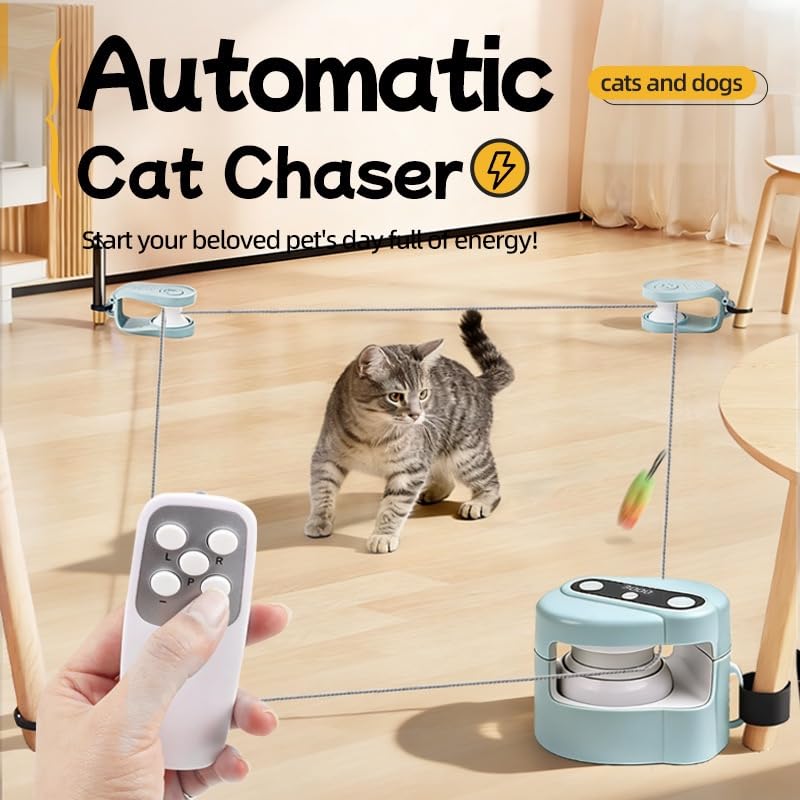 Amazon | 猫おもちゃ 電動 自動 猫じゃらし 猫ちゃん走りだせ 一人遊び