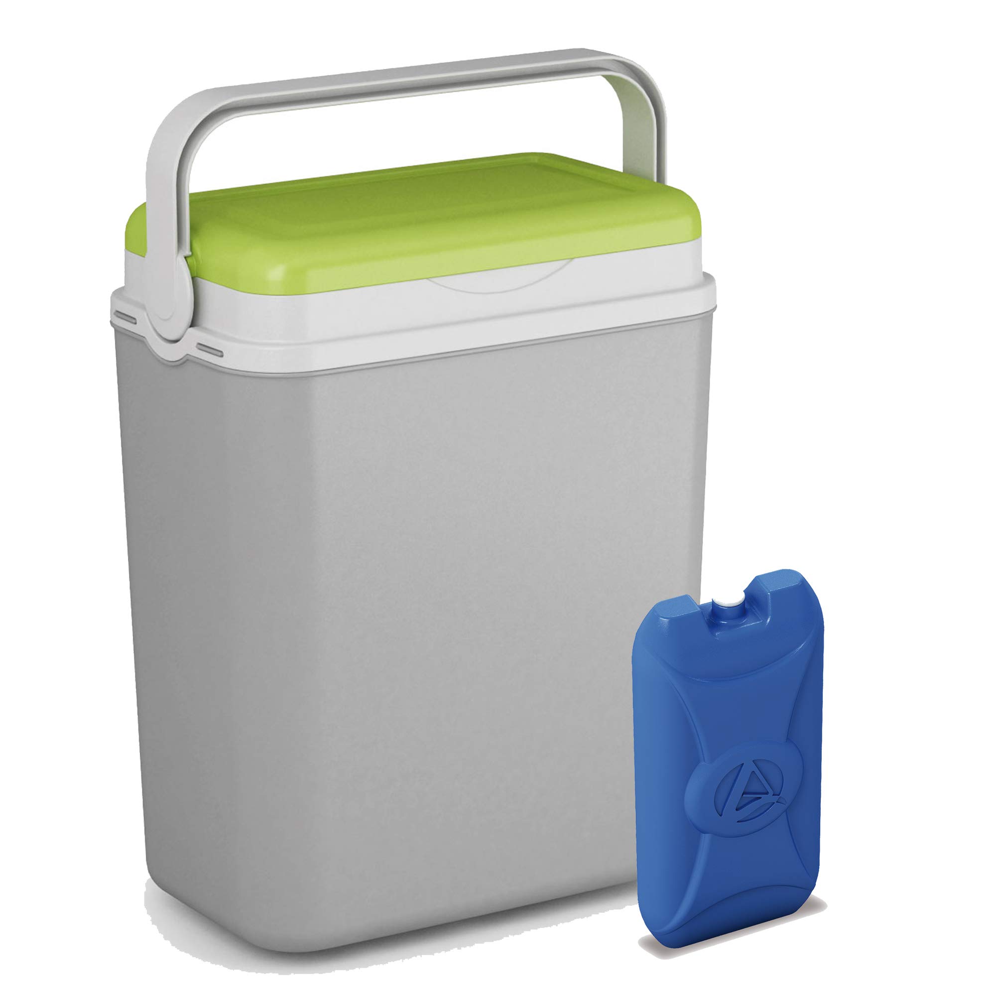 URBNLIVING Large 12 Litre Cooler Box Camping Beach Lunch Picnic Insulated Food - 3 Colours Available (Green/Grey + 1 Ice Pack)