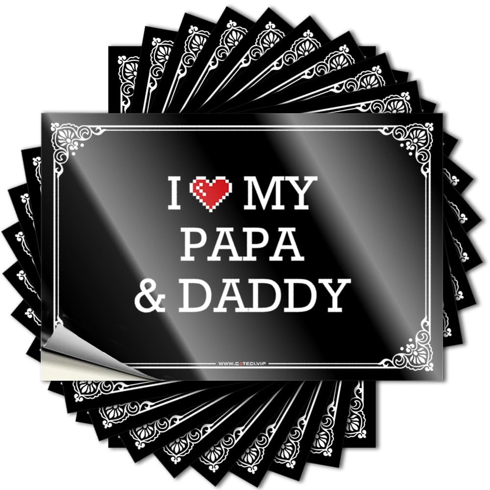 Teen Stuff Water Quote | I Love My Papa & Daddy Plush for Alcohol Decor(6X9CM)