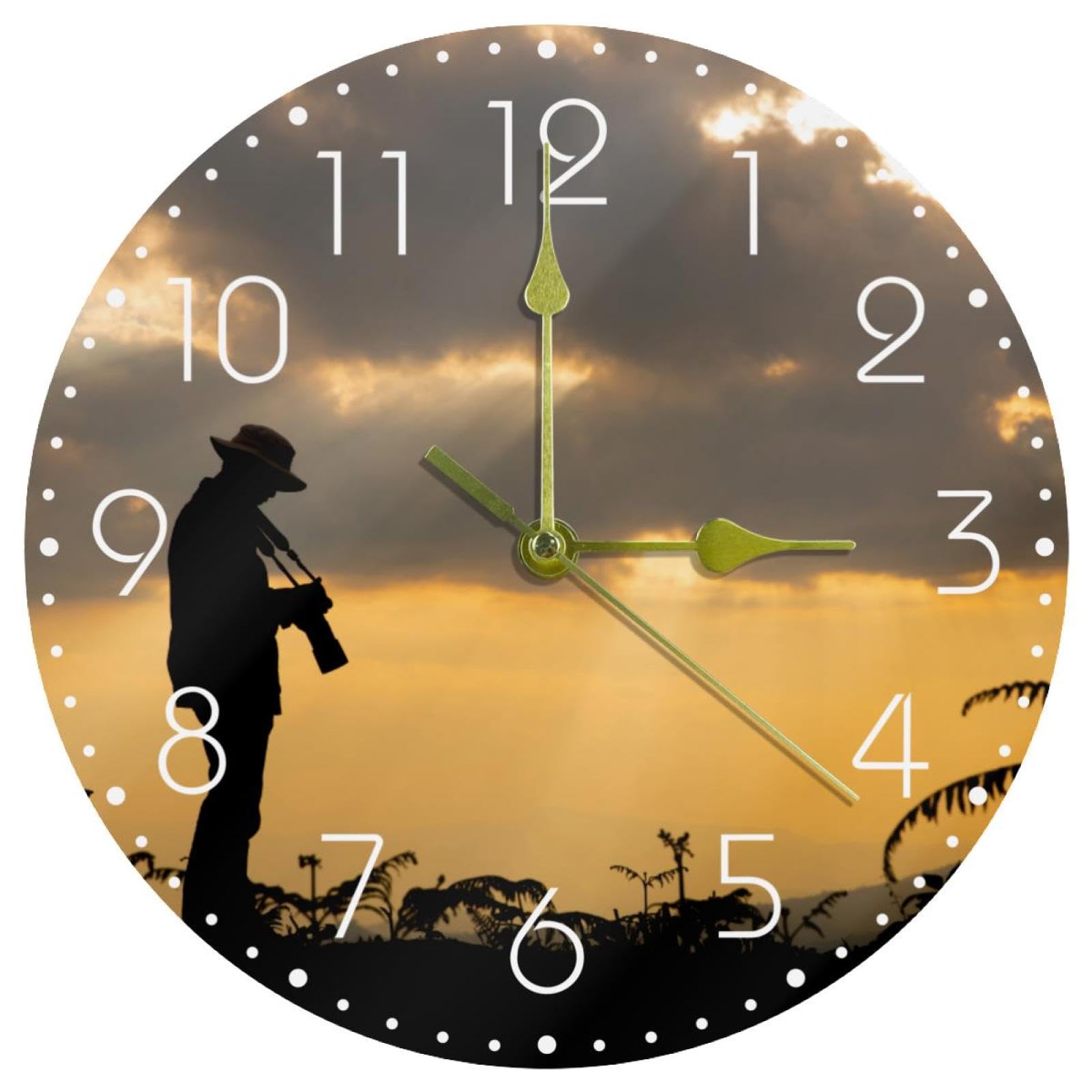 Horloge murale anti-bruit araignée en acrylique pour bien dormir