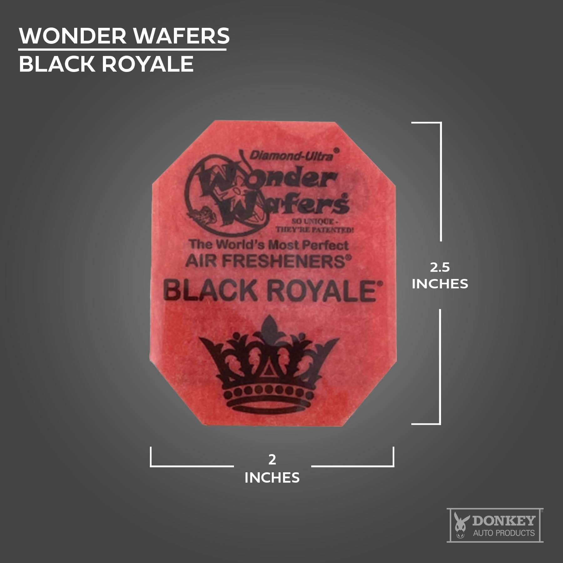 Wonder Wafers - Diamond-Ultra Scented Car Air Fresheners - Individually Wrapped (15 Per Pack) (Black Royale)