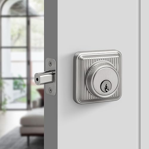 Miniatura 3 de Pestillo de cerrojo ajustable con cierre de repuesto de 2-38 pulgadas o 2-34 pulgadas con caja de polvo para cerrojo de un solo cilindro