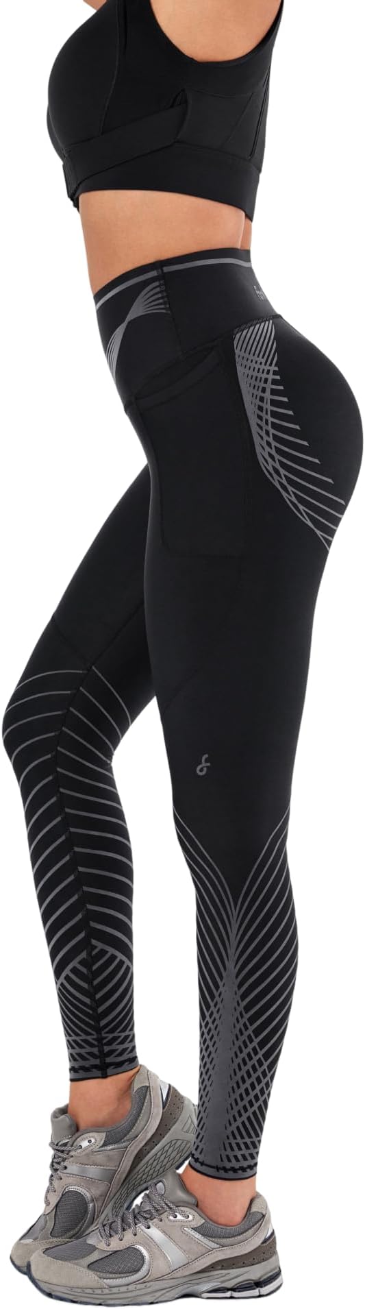 RecoveryEase Compression Leggings 2.0, Full-Length, Contoured Core Support & Sculpting Fit, Reversible