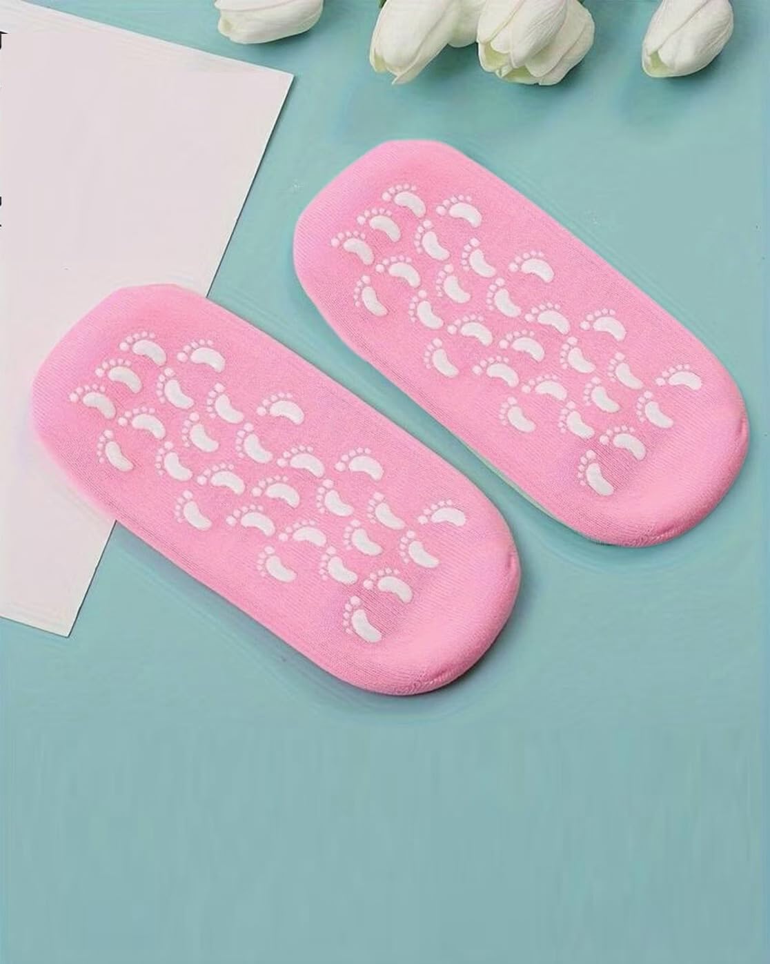 LUMONY® Silicone Socks for Women, Crack Heel Repair Socks, Spa Gel Socks for Women, Silicon Socks, Silicone Socks for Men, Foot Hydration Socks Vitamin E- (Multicolour -1 Pair) - Image 2 thumbnail