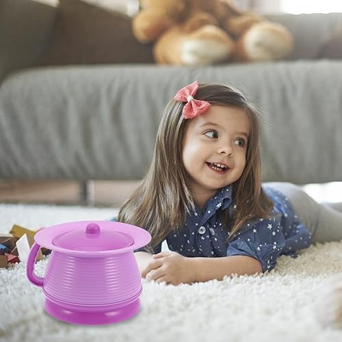 Miniatura 5 de Spittoon Cubo de orina portátil para inodoro para mujer, contenedor de viaje, olla para orina con tapa, cubeta de cámara, sartenes para orina,