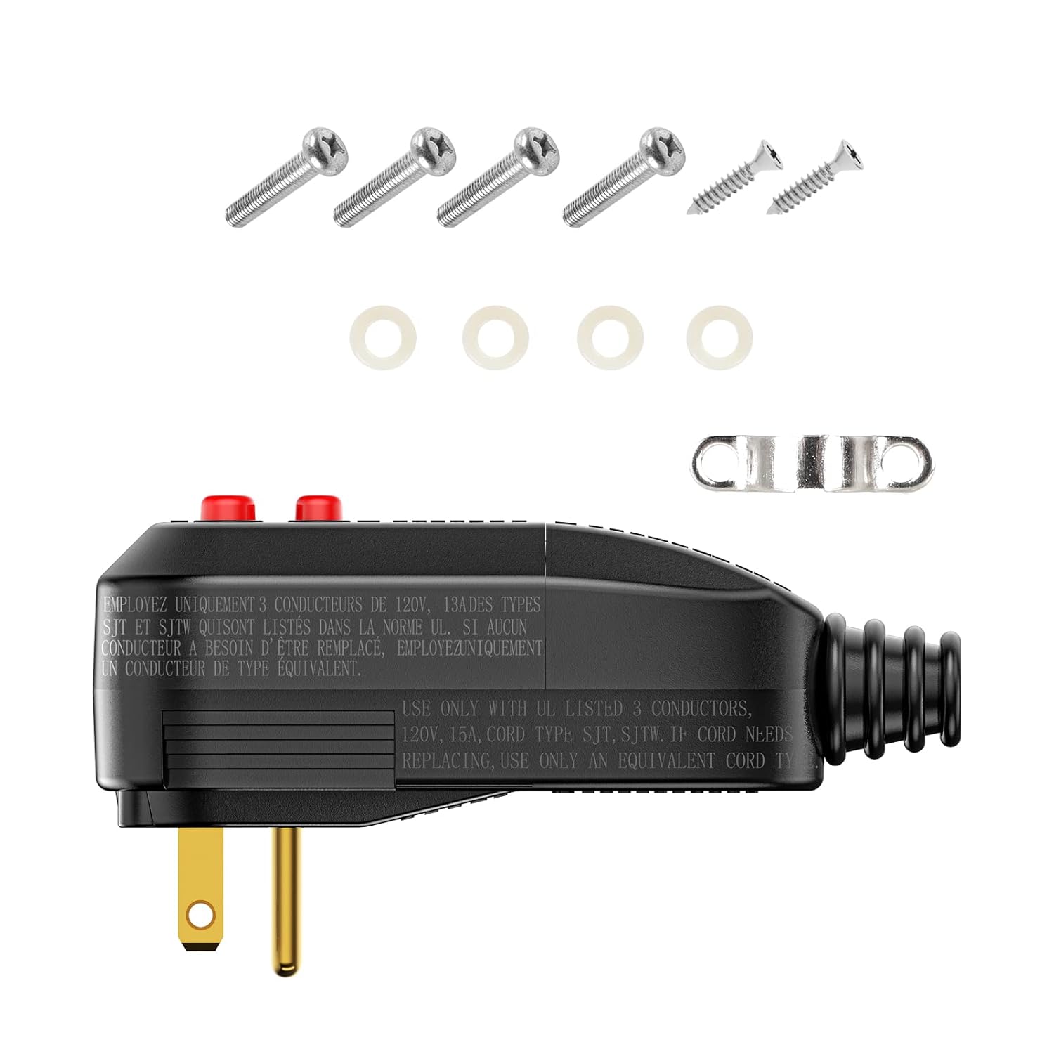 OAONAN GFCI Replacement Plug Assembly Auto Reset 15 Amp 3 Prongs, 5 Years Warranty, Waterproof, Ground Fault Circuit Interrupter Safety Plug for Pressure Washer, Hot Tub, Air Conditioner, Hair Dryer: Tools & Home Improvement