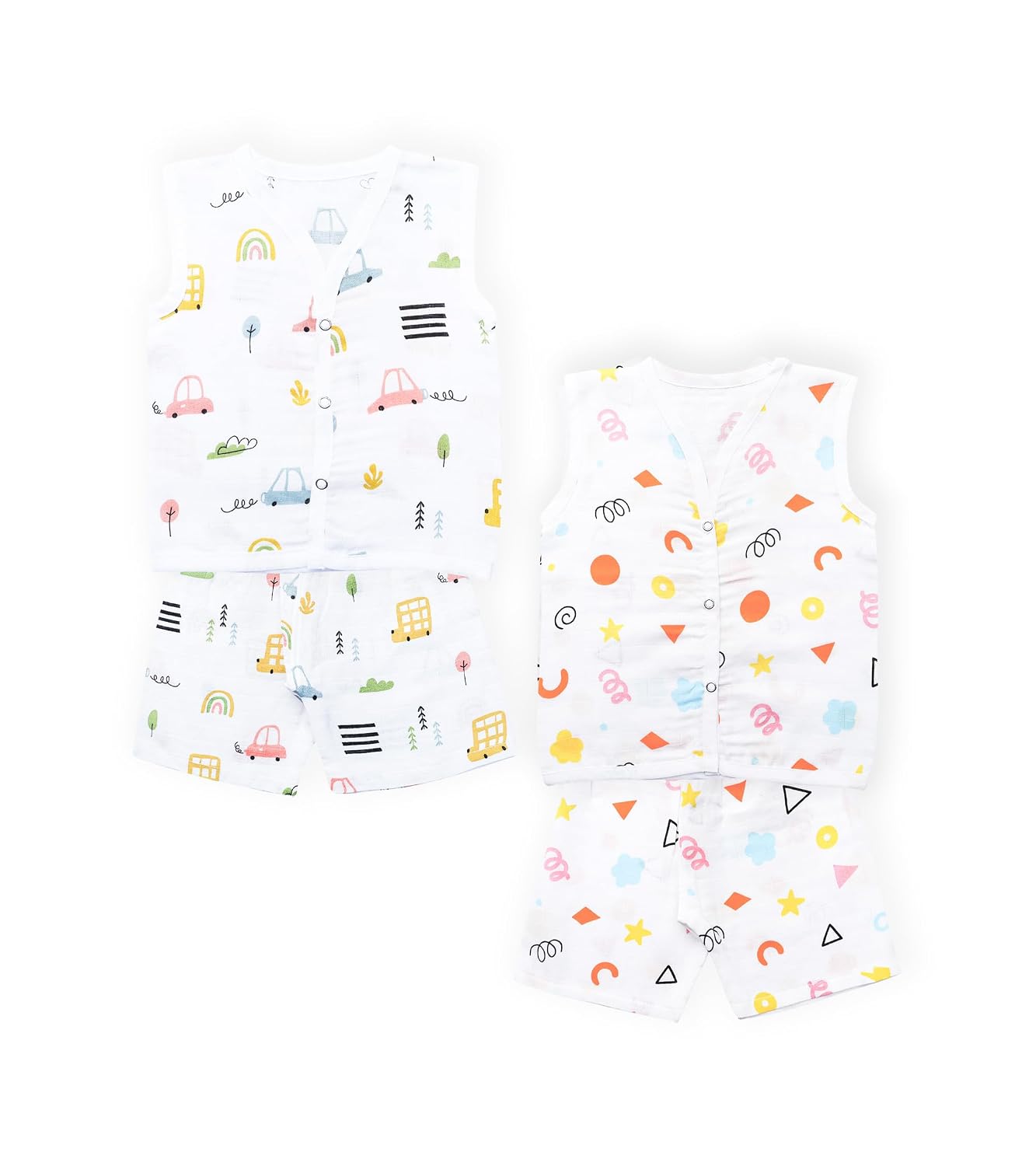 YUV 100% Cotton Organic Muslin Unisex Infant Baby Boys & Girls Clothing Set (Jabla Tshirt + Shorts), 0-12 Months, Pack of 2 - Review, Price and Buying Guide