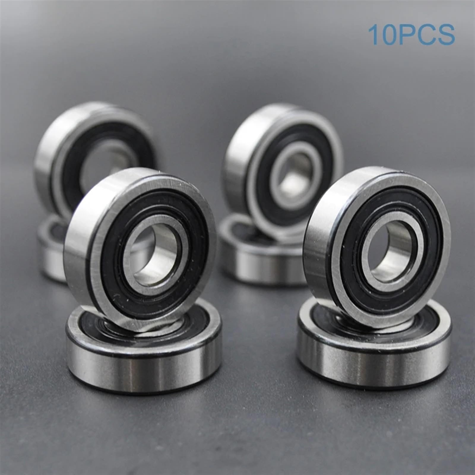 10 uds/100 Uds 608 2RS rodamientos diámetro 5mm 6mm 7mm 8mm 9mm patines rodamiento de rueda de monopatín(608 2RS Premium,100PCS)