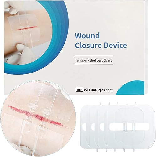 4 piezas de costuras con cierre de heridas, eficientes vendas adhesivas de emergencia para primeros auxilios y cuidado de heridas, 2.4 x 2.8 disponible en Yaxa Peru