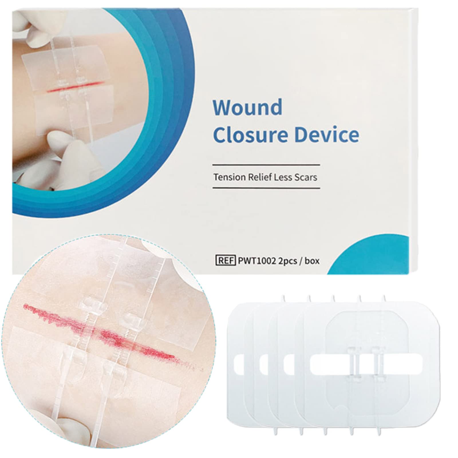 4 Count Wound Closure Zipper Stitch, 70 x 60 mm, 25g