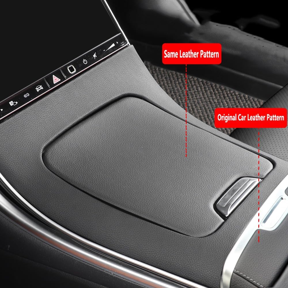 Central Control Gear Shift Panel Protector Trim Center Console Panel Black Leather Sticker Fit for Mercedes Benz EQE Class EQE350 350+ 500 SUV Car Accessories